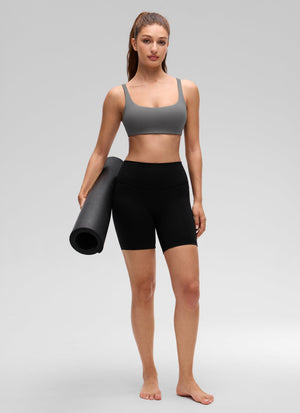 Padded Sports Bra For Women - Square Neck, Cami Style