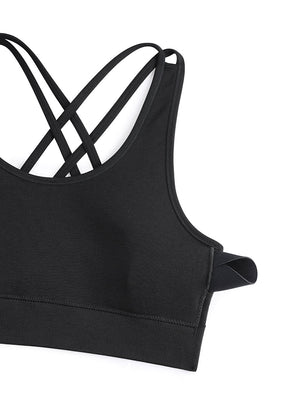 Seamless Sports Bra - Criss Cross Back, Longline