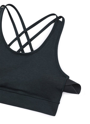 Seamless Sports Bra - Criss Cross Back, Longline