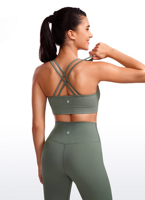 Seamless Sports Bra - Criss Cross Back, Longline