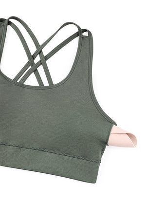 Seamless Sports Bra - Criss Cross Back, Longline