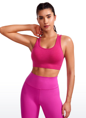 Seamless Sports Bra - Criss Cross Back, Longline
