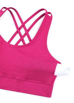 Seamless Sports Bra - Criss Cross Back, Longline