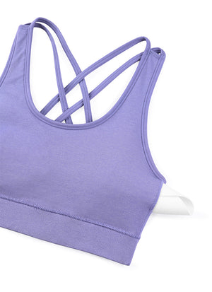 Seamless Sports Bra - Criss Cross Back, Longline