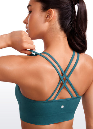 Seamless Sports Bra - Criss Cross Back, Longline