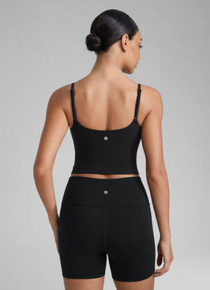 Crop Top Sports Bra - Cropped Tank, Built-in Support