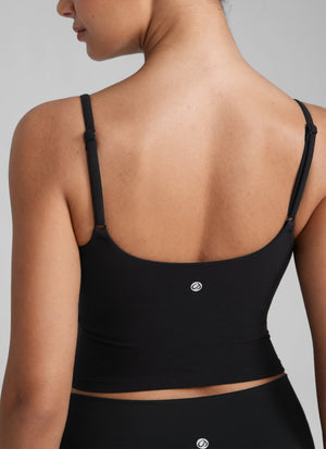 Crop Top Sports Bra - Cropped Tank, Built-in Support