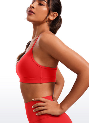 V Neck Spaghetti Strap Bra - V Neck, Fine Straps