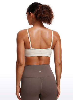 V Neck Spaghetti Strap Bra - V Neck, Fine Straps