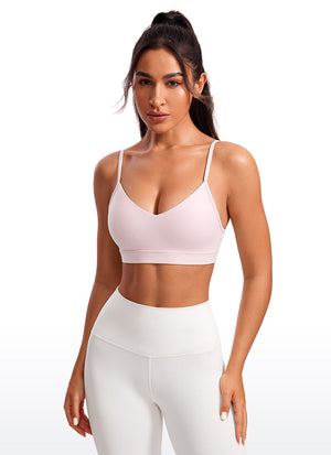 V Neck Spaghetti Strap Bra - V Neck, Fine Straps