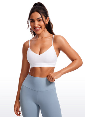 V Neck Spaghetti Strap Bra - V Neck, Fine Straps