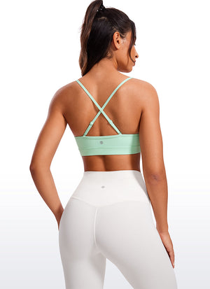 V Neck Spaghetti Strap Bra - V Neck, Fine Straps