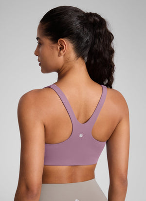 Square Neck Sports Bra - Double Lined, Wide Strap