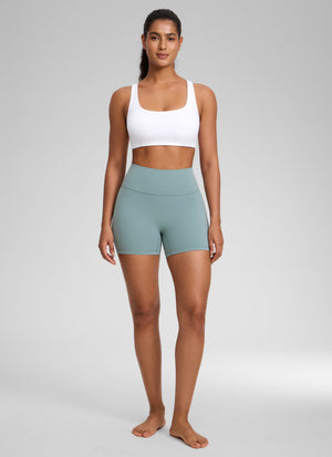 Square Neck Sports Bra - Double Lined, Wide Strap