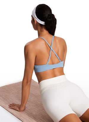 Triangle Strappy Sports Bra - Triangle Cups, Strappy Design