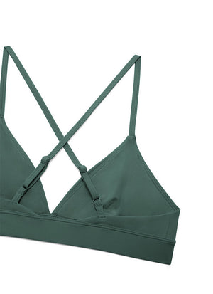 Triangle Strappy Sports Bra - Triangle Cups, Strappy Design