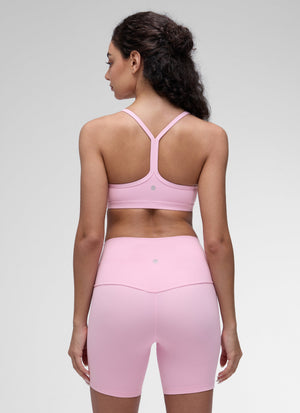 Ruched V Neck Sports Bra - Ruched Front, V Neckline