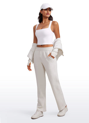 Longline Sports Bra Crop Top - Built-in Bra, Extended Hem