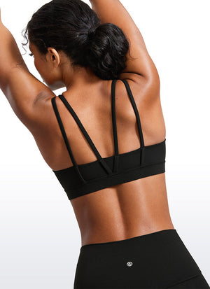 Strappy Molded Sports Bra - Double Straps, Moulded Cups