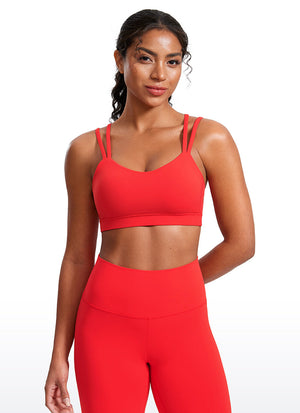 Strappy Molded Sports Bra - Double Straps, Moulded Cups
