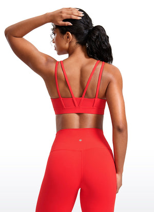 Strappy Molded Sports Bra - Double Straps, Moulded Cups