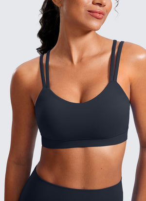 Strappy Molded Sports Bra - Double Straps, Moulded Cups