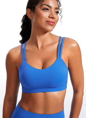 Strappy Molded Sports Bra - Double Straps, Moulded Cups