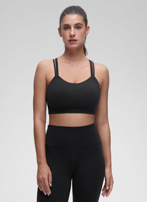 Molded Cup Sports Bra - U Neck, Double Strap