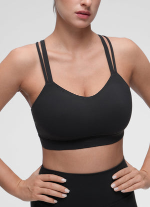 Molded Cup Sports Bra - U Neck, Double Strap