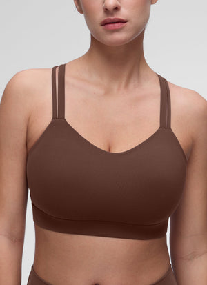 Molded Cup Sports Bra - U Neck, Double Strap
