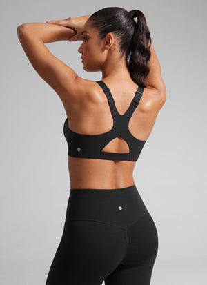 Padded Sports Bra - Adjustable Straps, Removable Padding