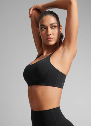Padded Sports Bra - Adjustable Straps, Removable Padding