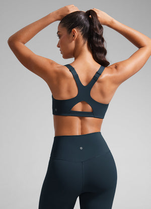 Padded Sports Bra - Adjustable Straps, Removable Padding