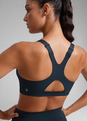 Padded Sports Bra - Adjustable Straps, Removable Padding