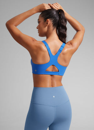 Padded Sports Bra - Adjustable Straps, Removable Padding