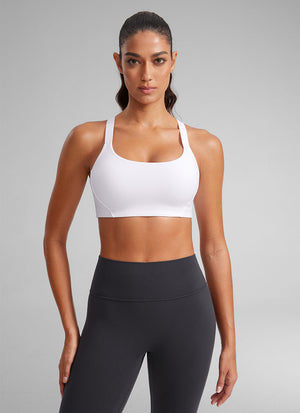 Padded Sports Bra - Adjustable Straps, Removable Padding