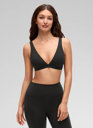 Double Lined V Neck Bra - V Neck, Double Layer