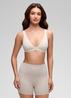 Double Lined V Neck Bra - V Neck, Double Layer