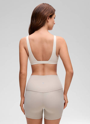 Double Lined V Neck Bra - V Neck, Double Layer