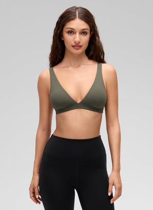 Double Lined V Neck Bra - V Neck, Double Layer