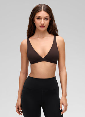 Double Lined V Neck Bra - V Neck, Double Layer