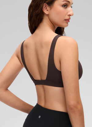 Double Lined V Neck Bra - V Neck, Double Layer