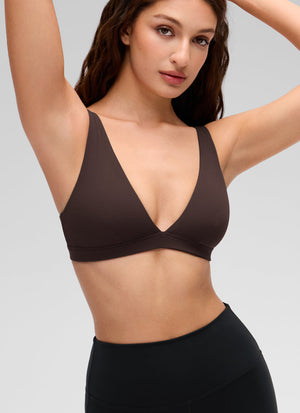 Double Lined V Neck Bra - V Neck, Double Layer