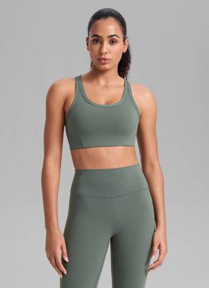 Running Sports Bra - U Neck, Racerback, Breathable