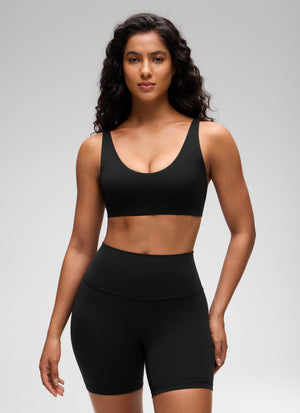 Scoop Neck Double Lined Bra - Scoop Neck, Double Layer