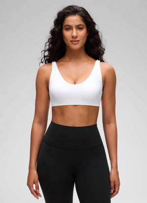Scoop Neck Double Lined Bra - Scoop Neck, Double Layer