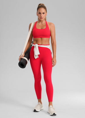 Criss Cross Back Sports Bra - Breathable Fabric, Secure Fit