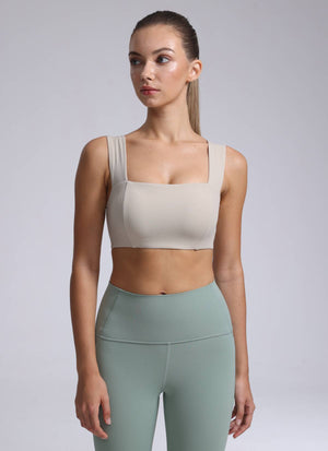 Backless Sports Bra - Open Back, Scoop Front
