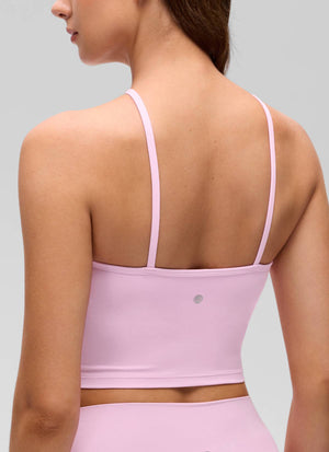 Halter Sports Bra - Cross Halter, Built-in Bra Tank