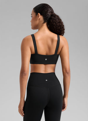 Square Neck Wide Strap Bra - Square Neck, Broad Straps